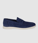 Mocassin en cuir bleu "Emile" - IZAC