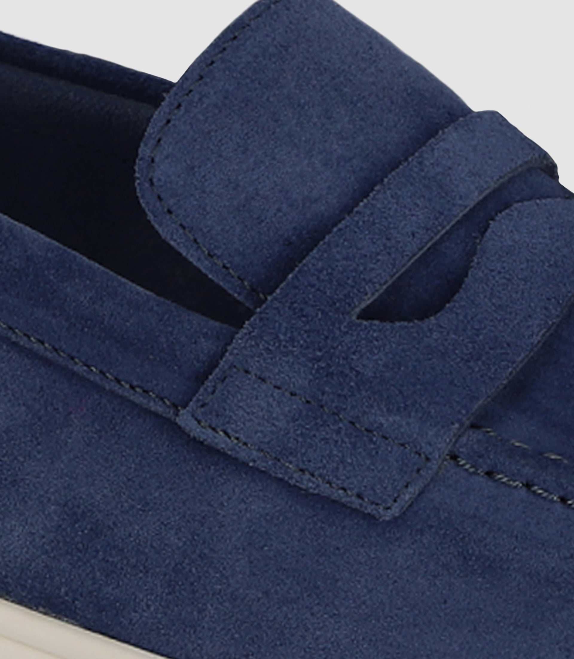 Mocassin en cuir bleu "Emile" - IZAC