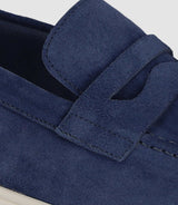 Mocassin en cuir bleu "Emile" - IZAC