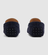 Mocassin en cuir velours marine "Eros" - IZAC