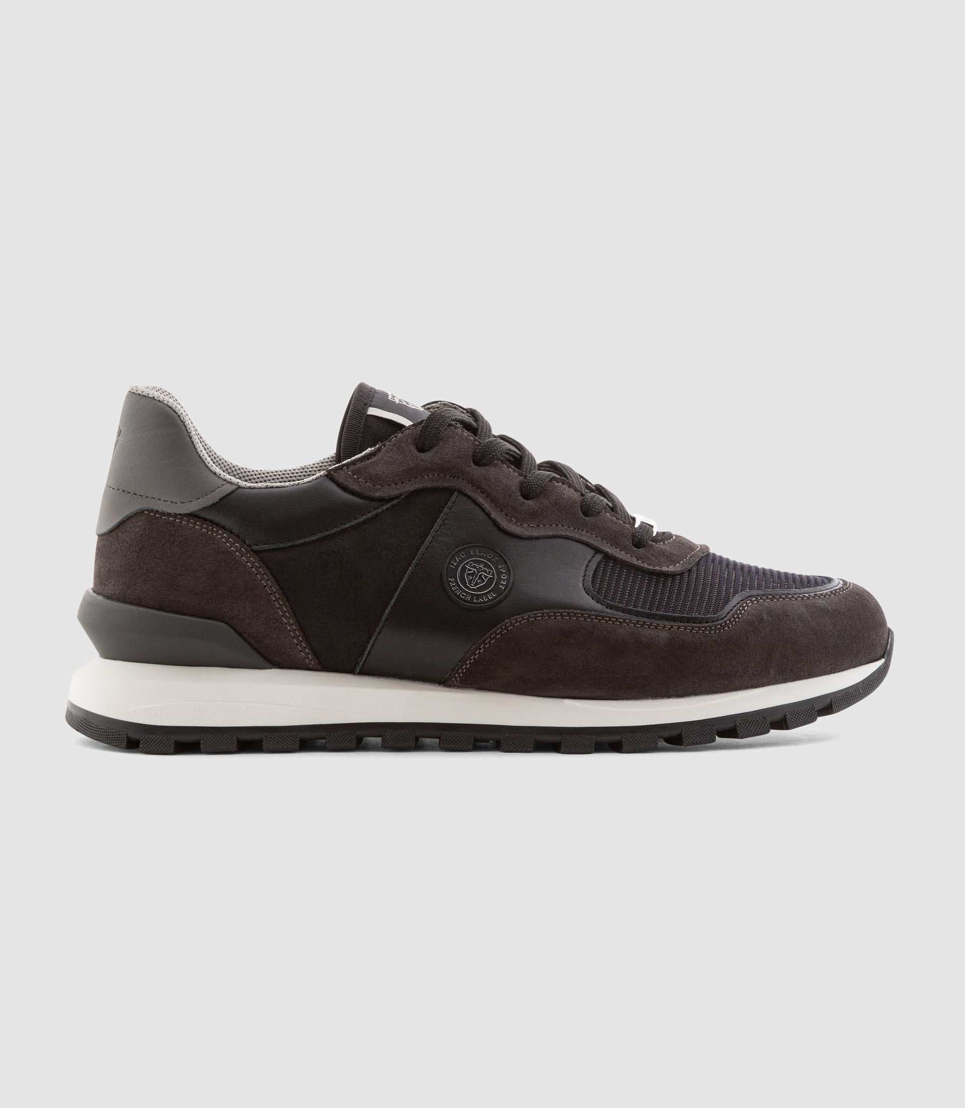 Sneakers en cuir noir "Champion" - IZAC