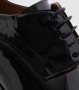 Richelieu couture cuir vernis noir "Cirillo" - IZAC