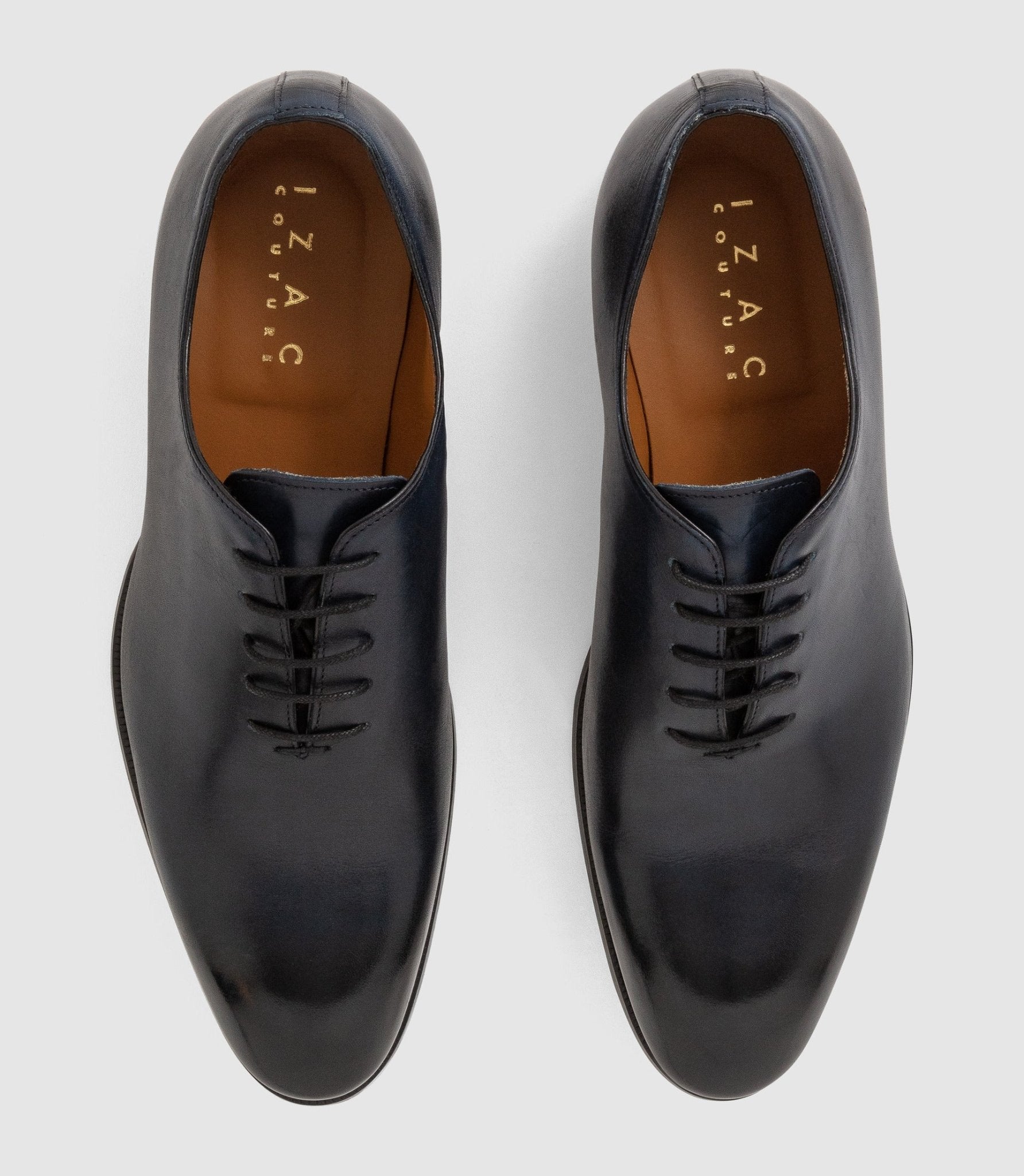 Richelieu couture en cuir marine "Cornelio" - IZAC