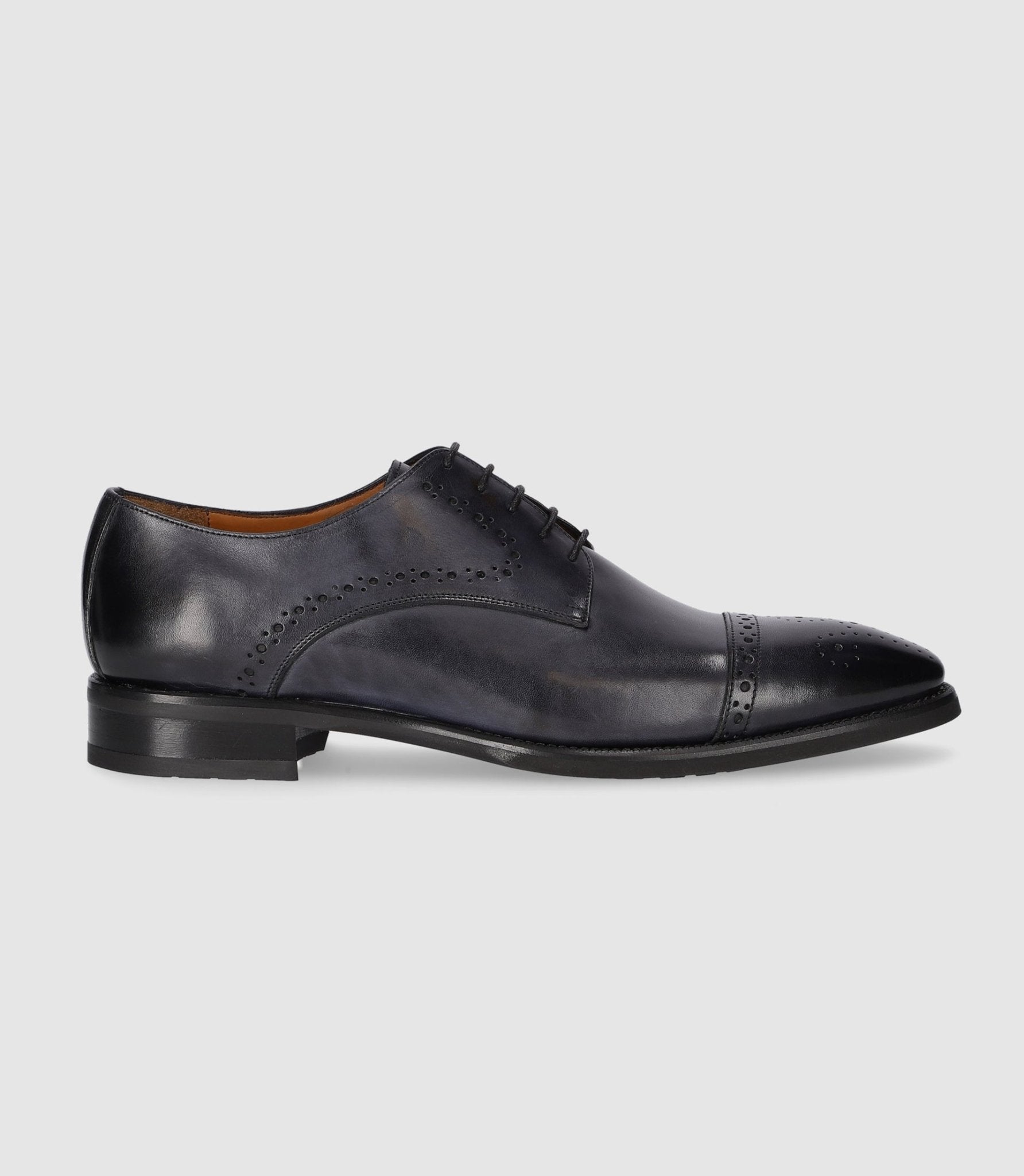 Derby couture en cuir anthracite OCTAVIO - IZAC