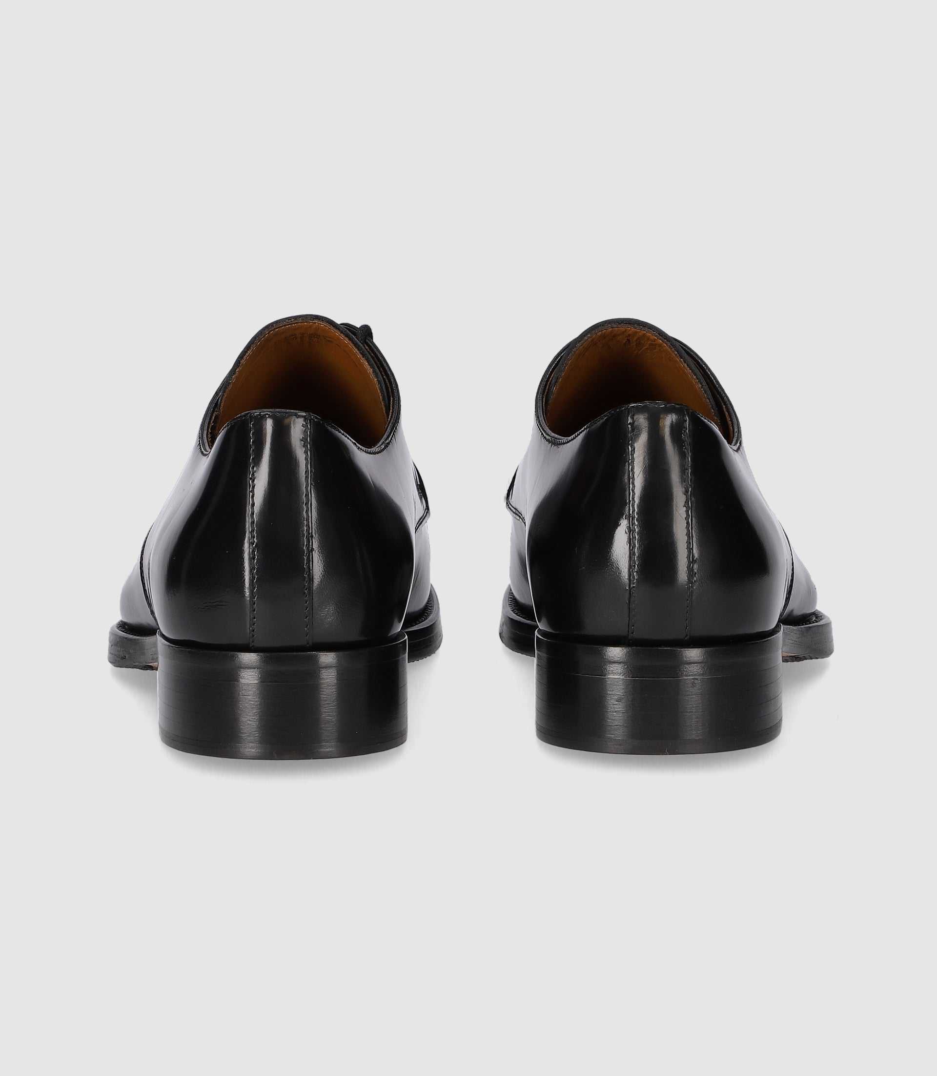 Derby couture en cuir noir ODILLE - IZAC