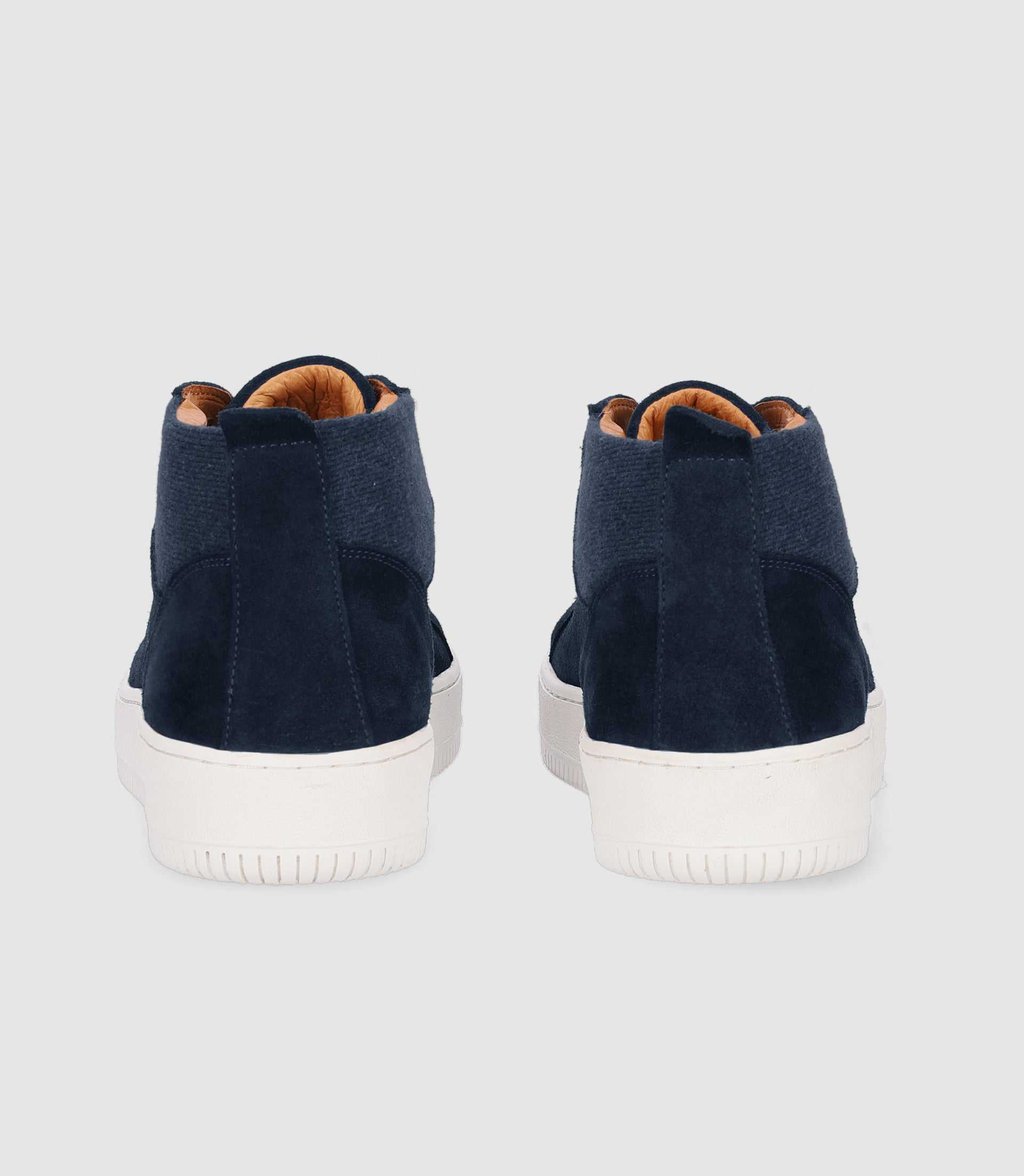 Sneakers en cuir lisse marine OMAR - IZAC