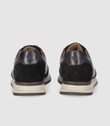 DEFECTUEUSE Sneakers basses en cuir anthracite ORLAN - IZAC