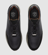 DEFECTUEUSE Sneakers basses en cuir anthracite ORLAN - IZAC