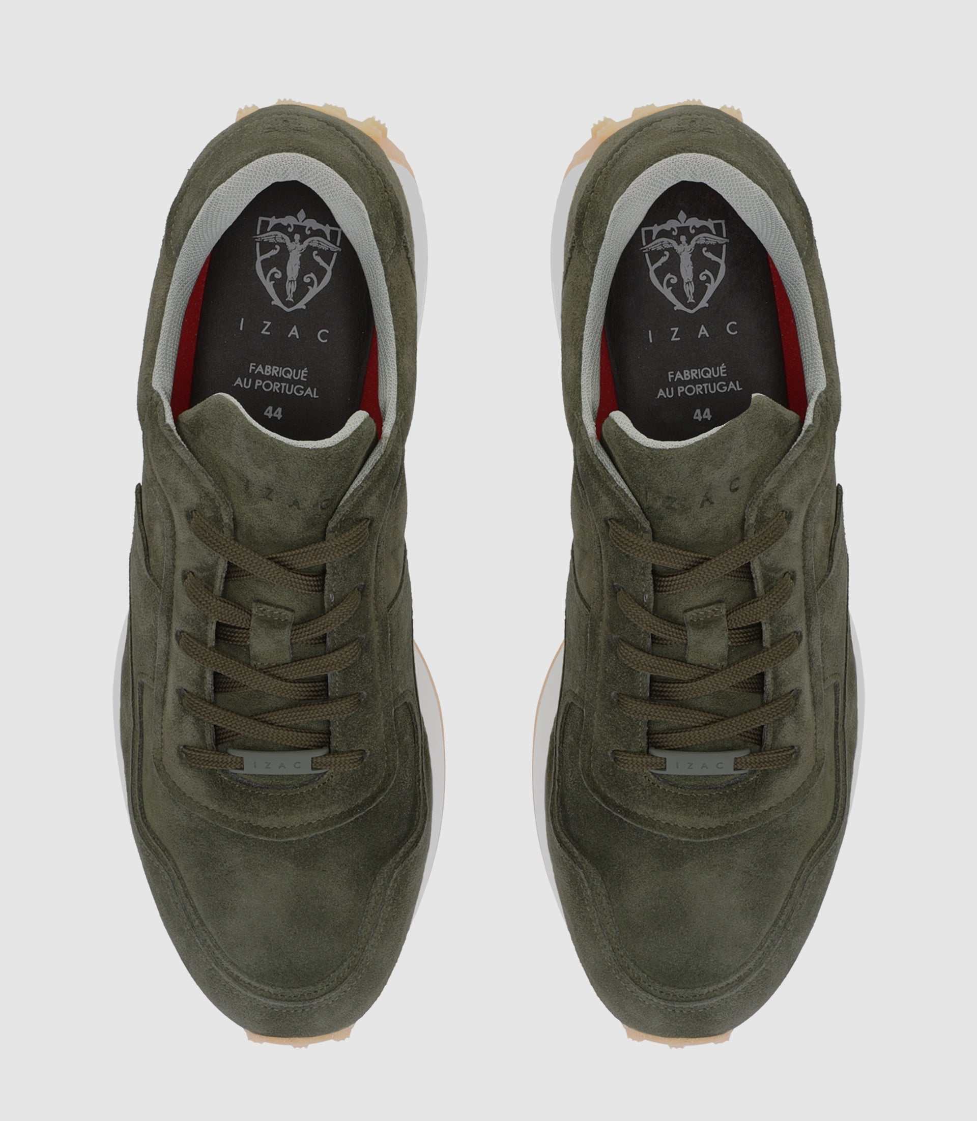 Sneakers en cuir kaki OTTO - IZAC