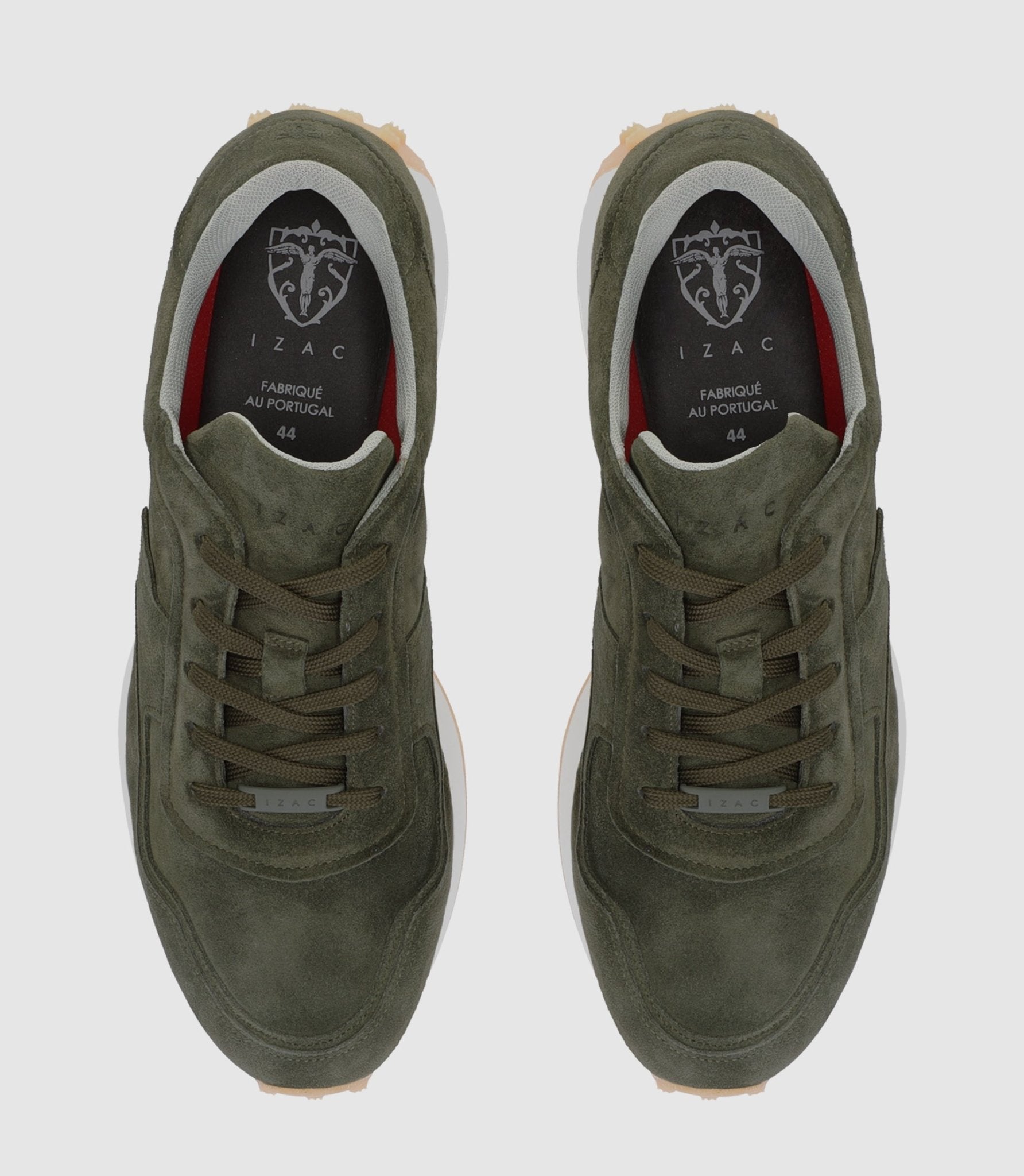 Sneakers en cuir kaki OTTO - IZAC