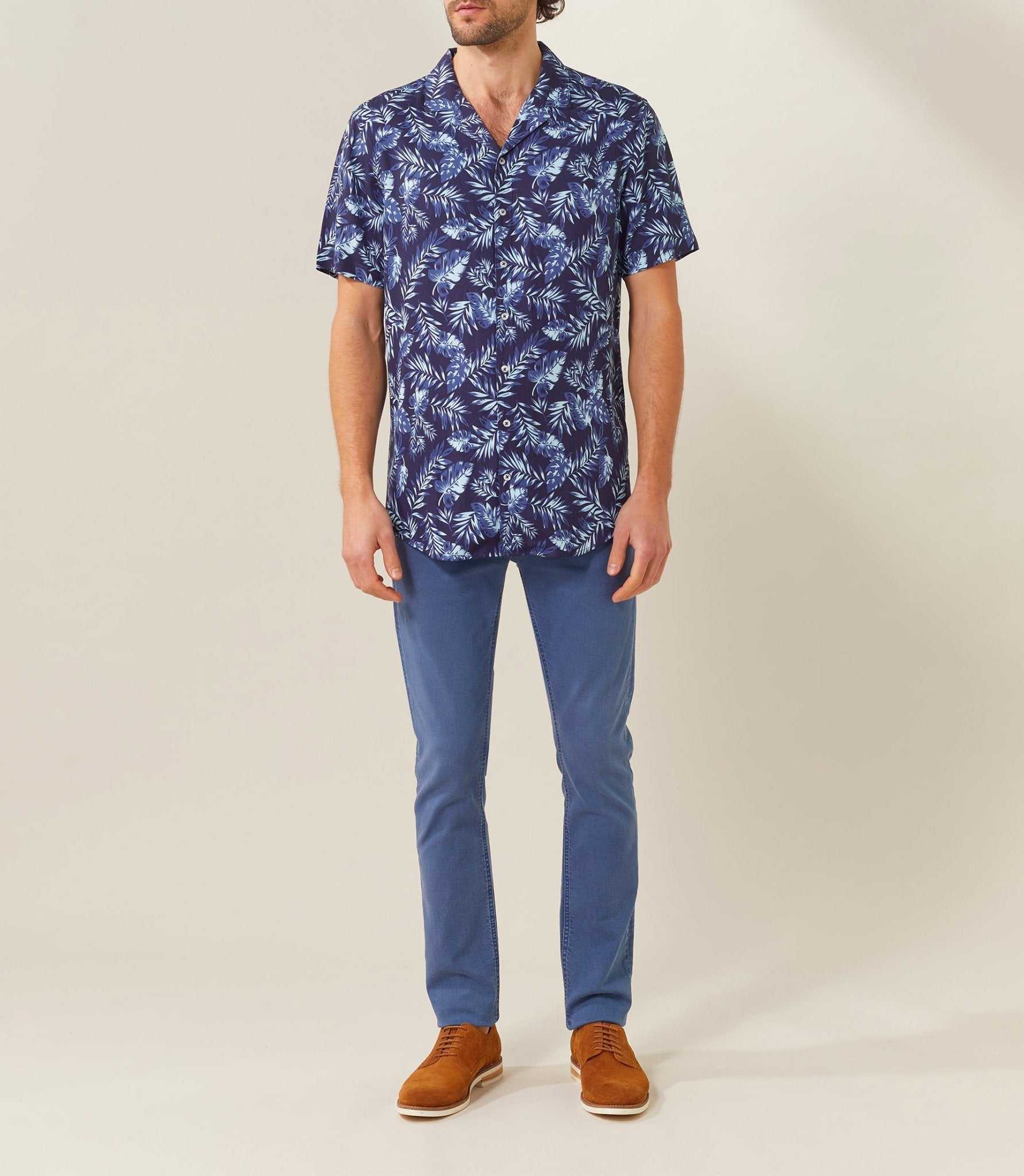 Chemise casual marine "Tan" - IZAC