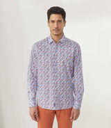 Chemise casual orange "Timout" - IZAC