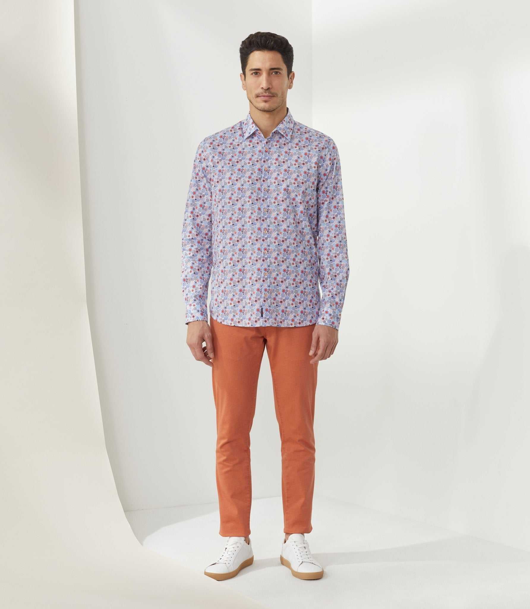 Chemise casual orange "Timout" - IZAC