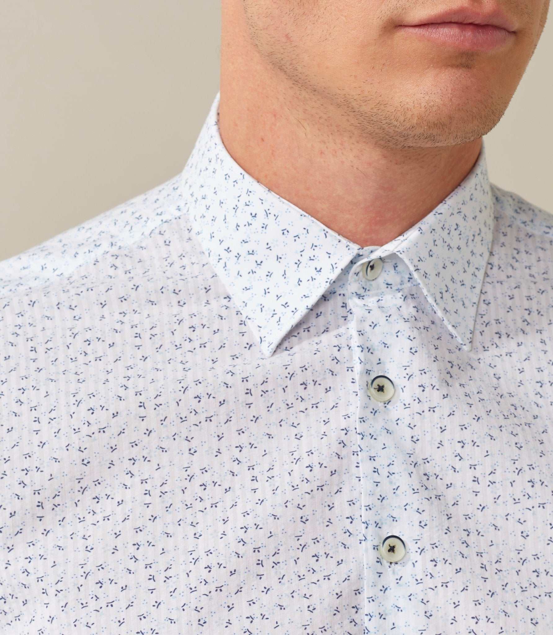 Chemise casual blanche "Tiser" - IZAC
