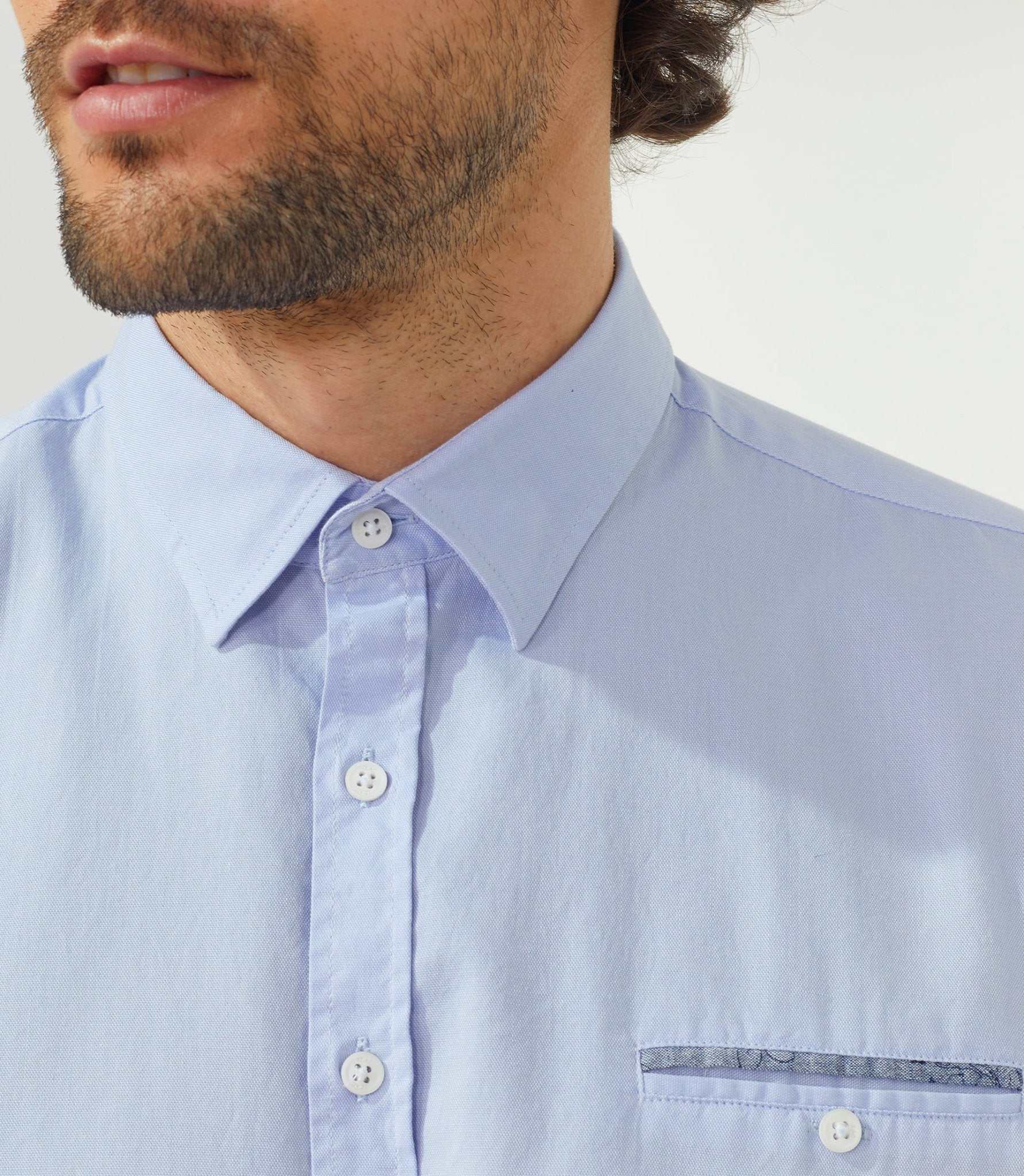 Chemise casual bleu - ciel "Tod" - IZAC