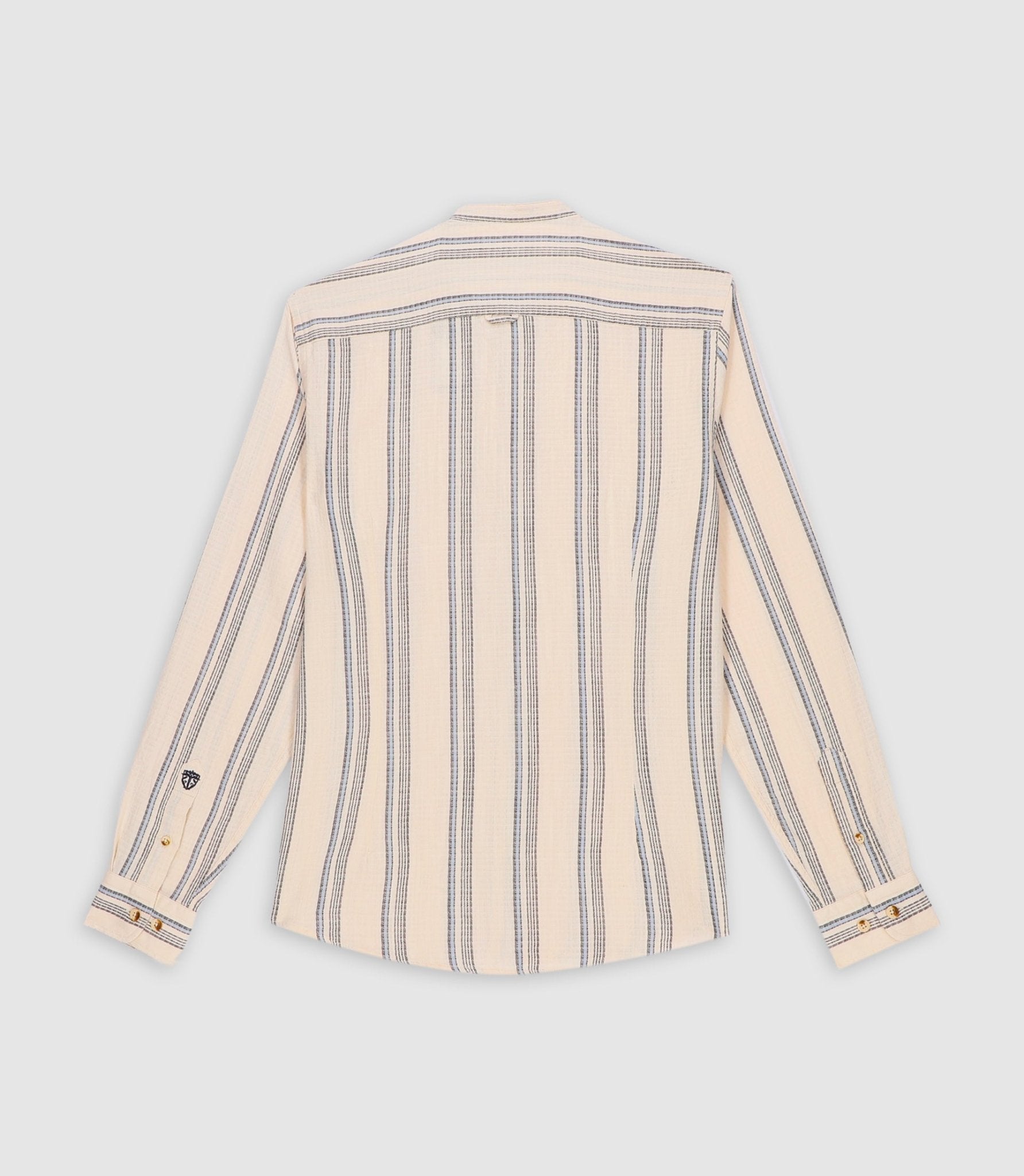 Chemise casual col mao beige KABOSAOUT - IZAC