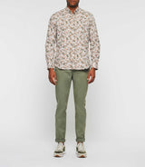 Chemise casual imprimée beige kaki "Kalidor" - IZAC