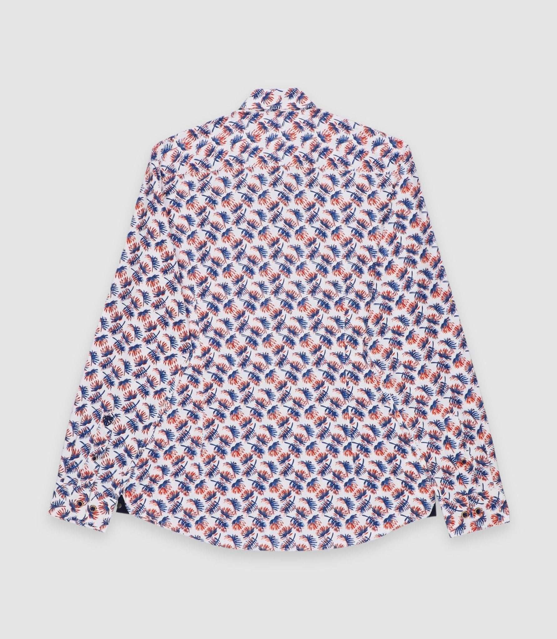 Chemise regular à imprimé blanche et rouge KAOSOUT - IZAC