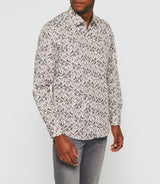 Chemise imprimée beige et kaki "Kayon" - IZAC