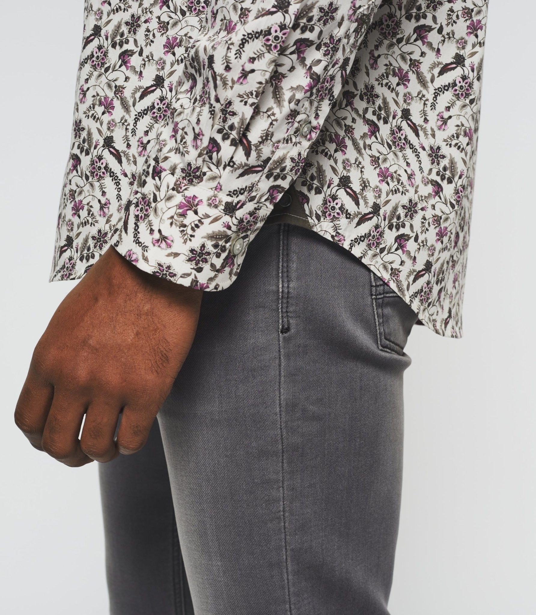 Chemise imprimée beige et kaki "Kayon" - IZAC
