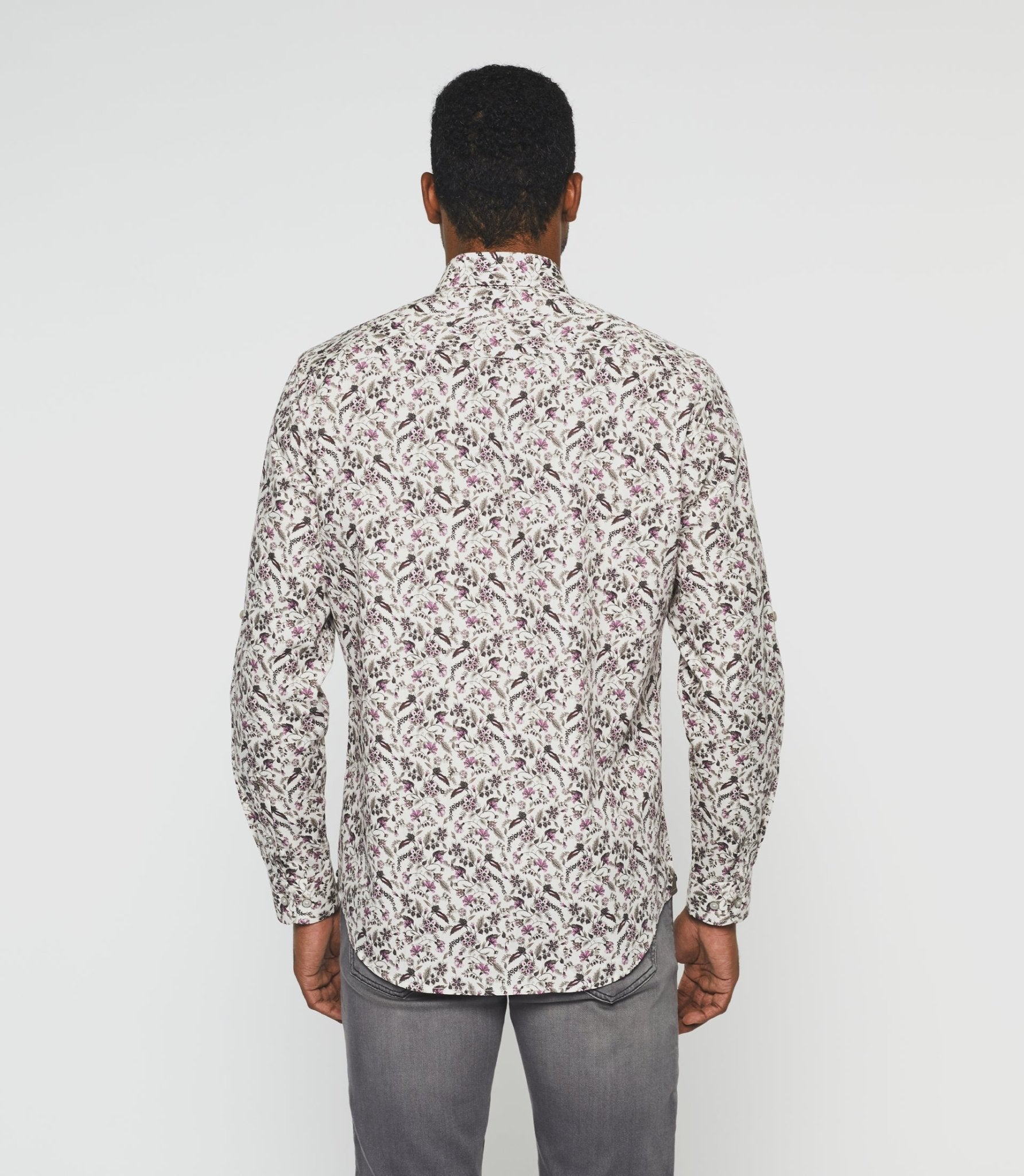Chemise imprimée beige et kaki "Kayon" - IZAC