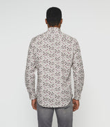 Chemise imprimée beige et kaki "Kayon" - IZAC