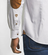 Chemise casual camel et blanche "Kelly" - IZAC