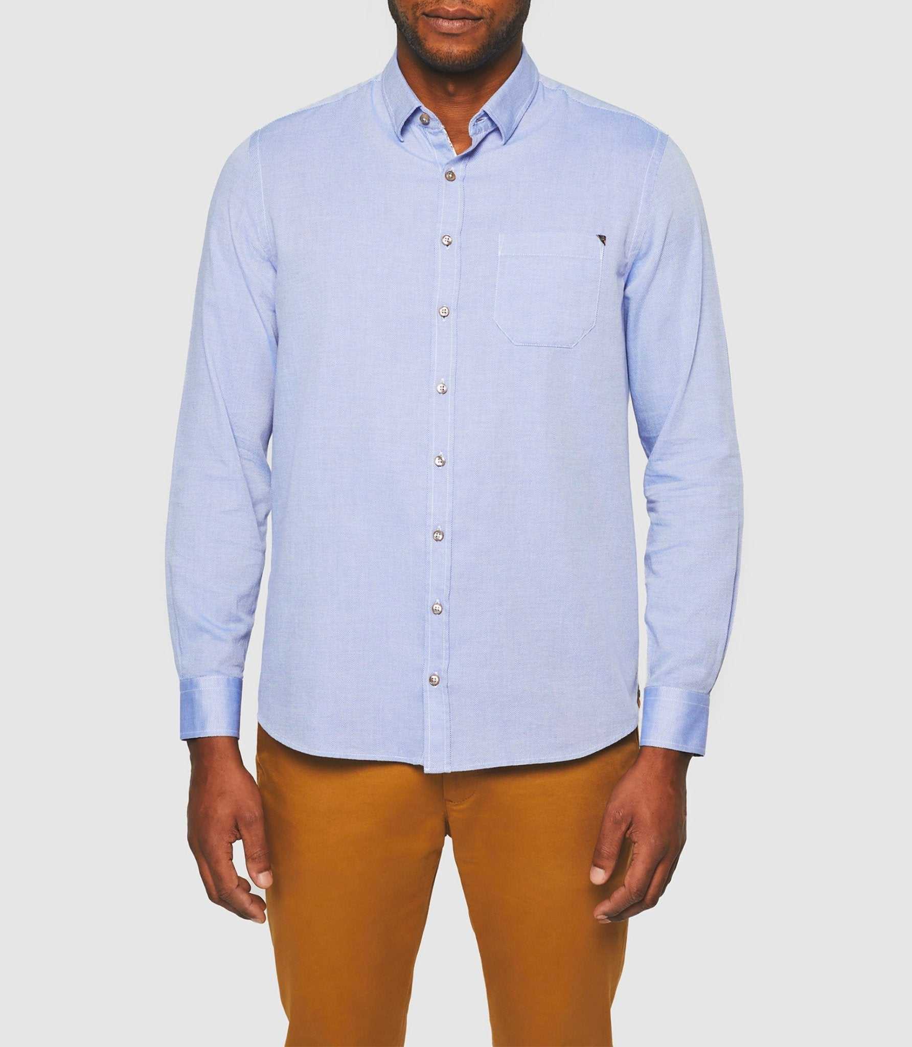 Chemise casual bleu ciel "Kento" - IZAC