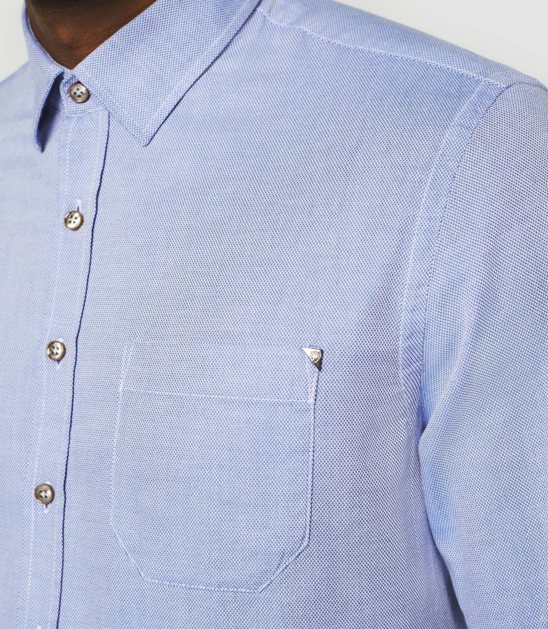 Chemise casual bleu ciel "Kento" - IZAC