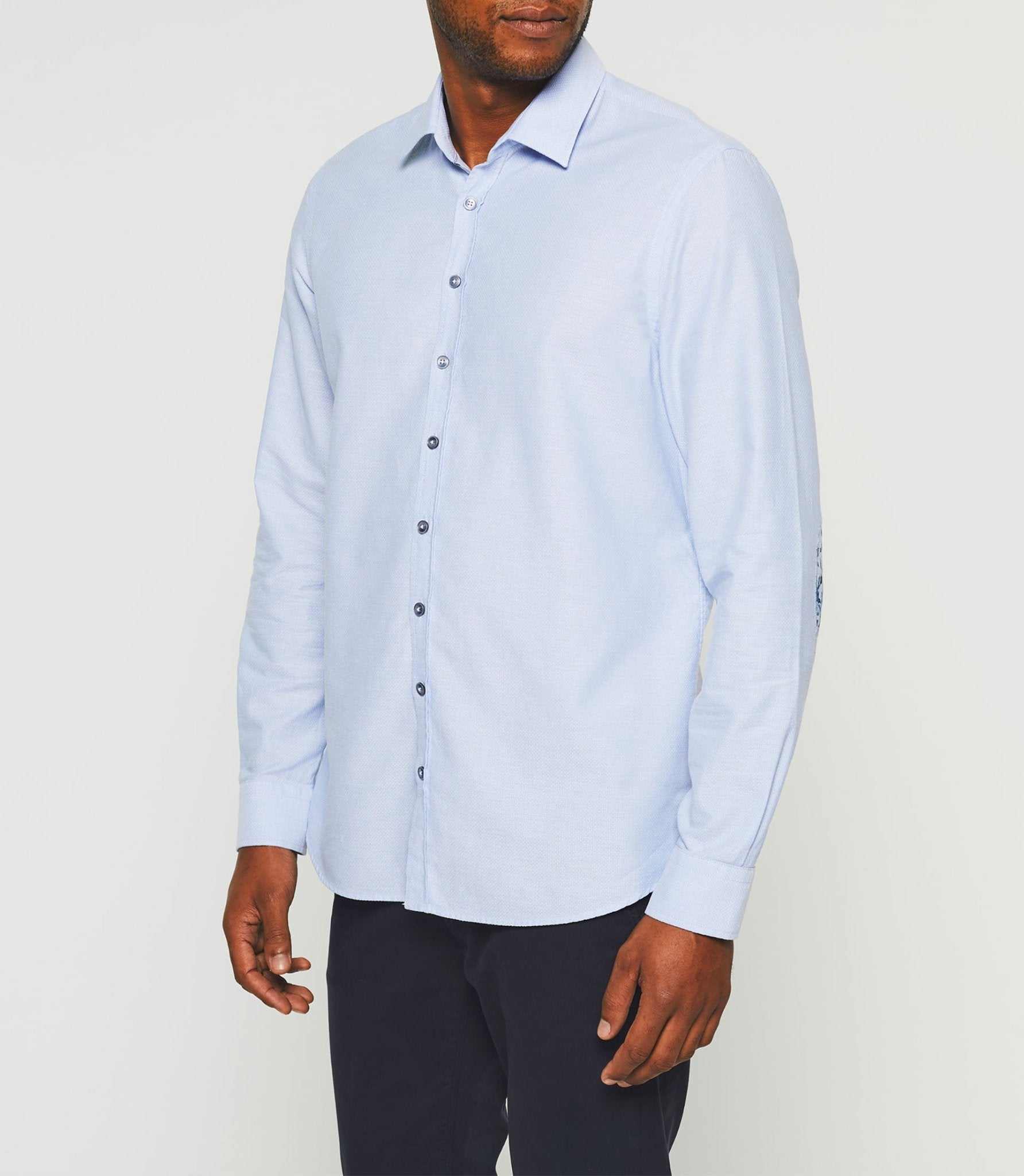 Chemise casual bleu ciel "Keo" - IZAC