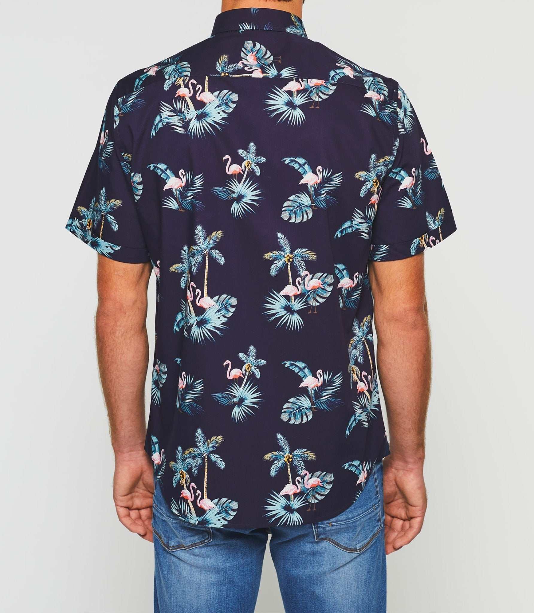 Chemise manches courtes marine "Kili" - IZAC