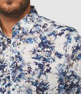 Chemise imprimée blanche et marine "Koala" - IZAC
