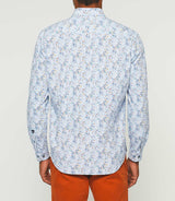 Chemise casual à imprimé bleu ciel "Kyrian" - IZAC