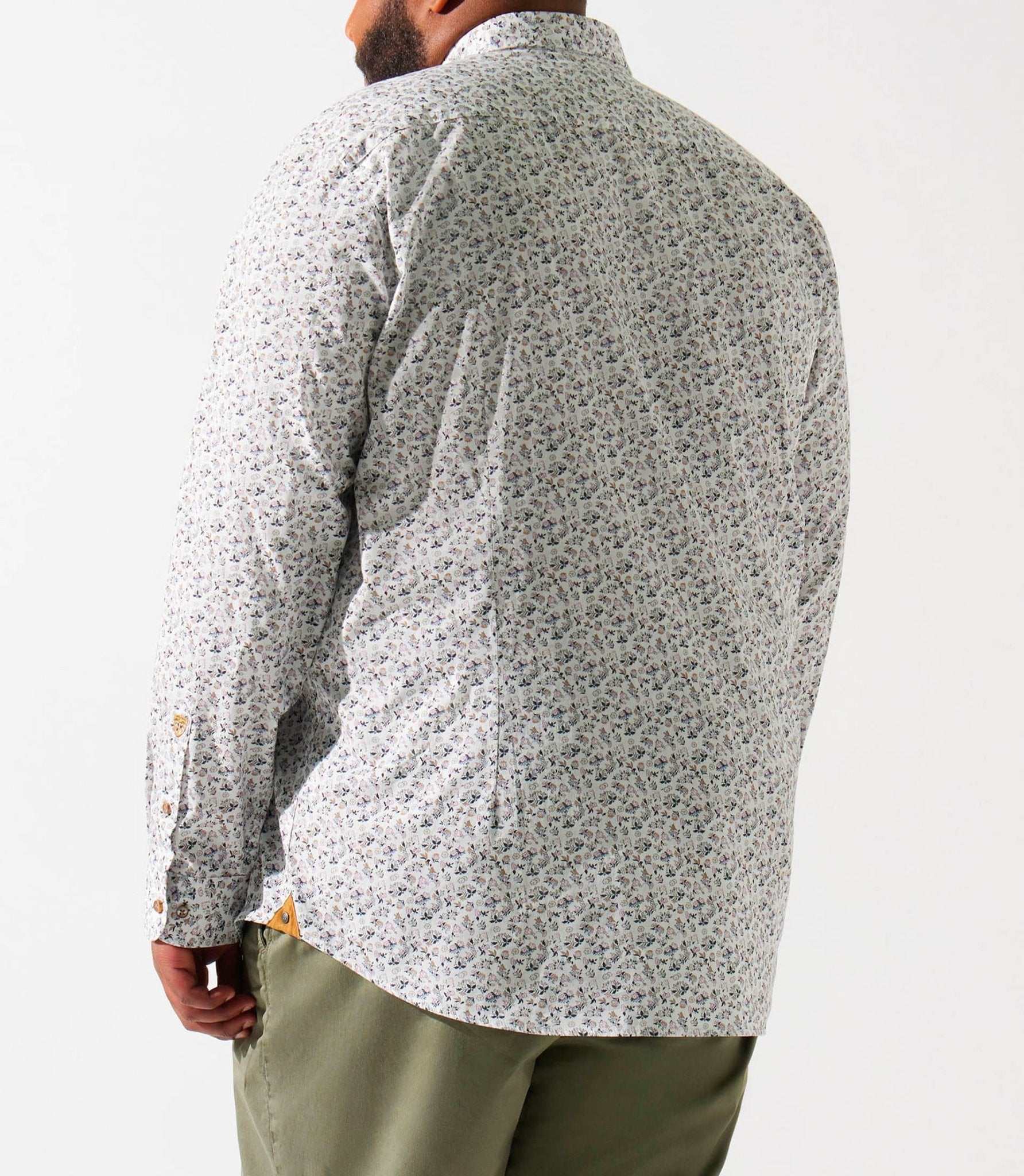 Chemise à imprimé floral blanc et bleu KELYANBT - IZAC