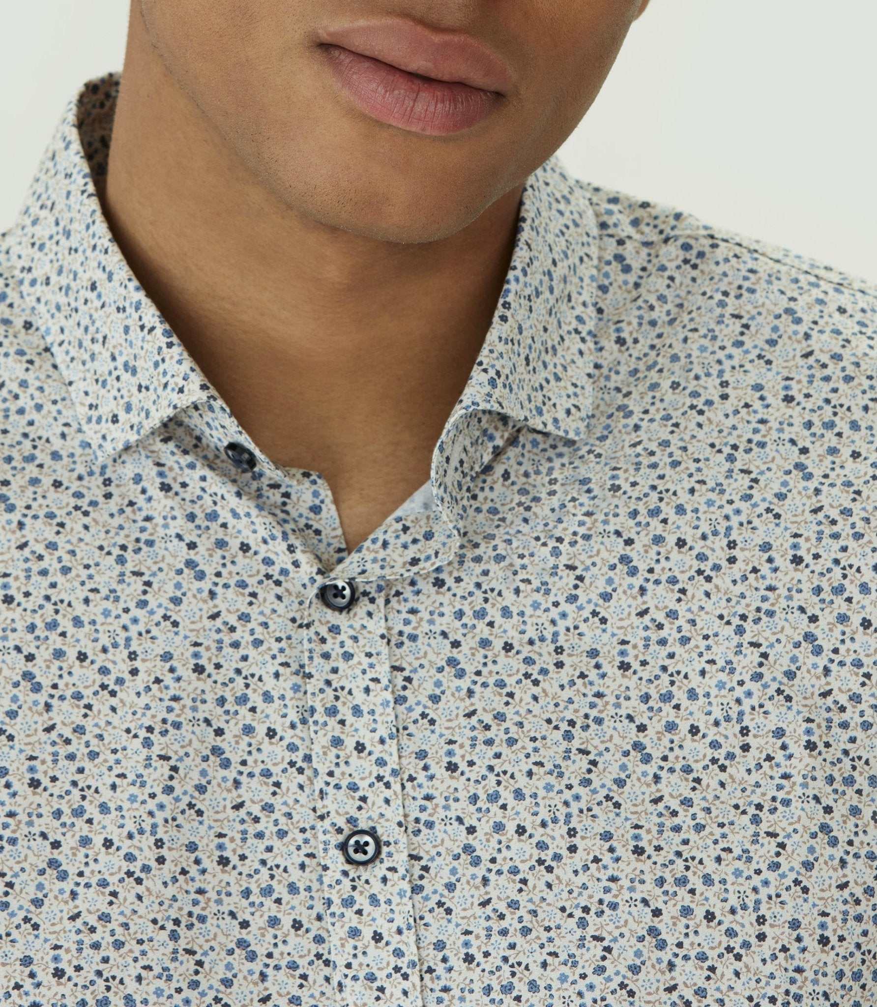 Chemise casual en coton bleu ciel "Maela" - IZAC