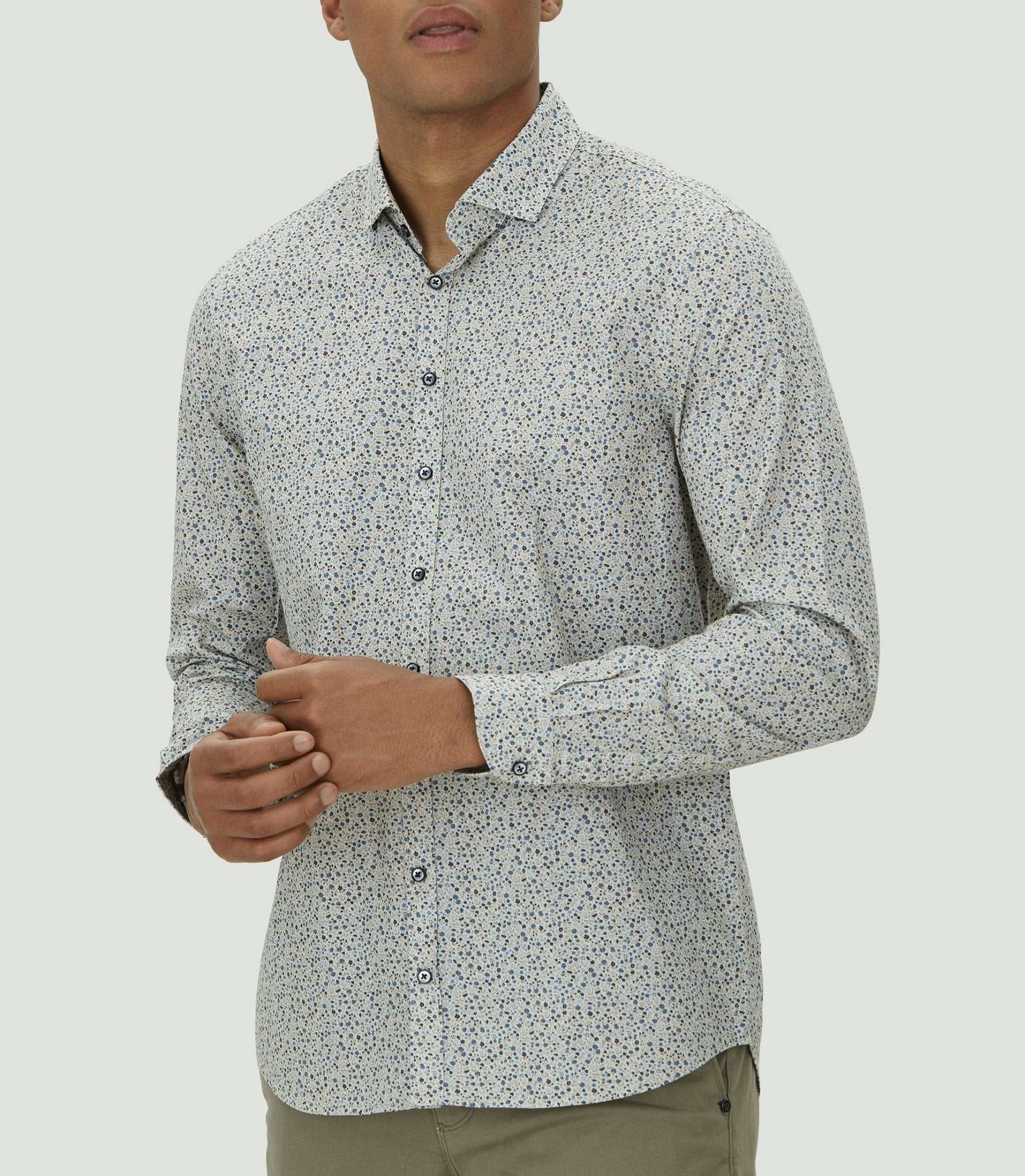 Chemise casual en coton bleu ciel "Maela" - IZAC