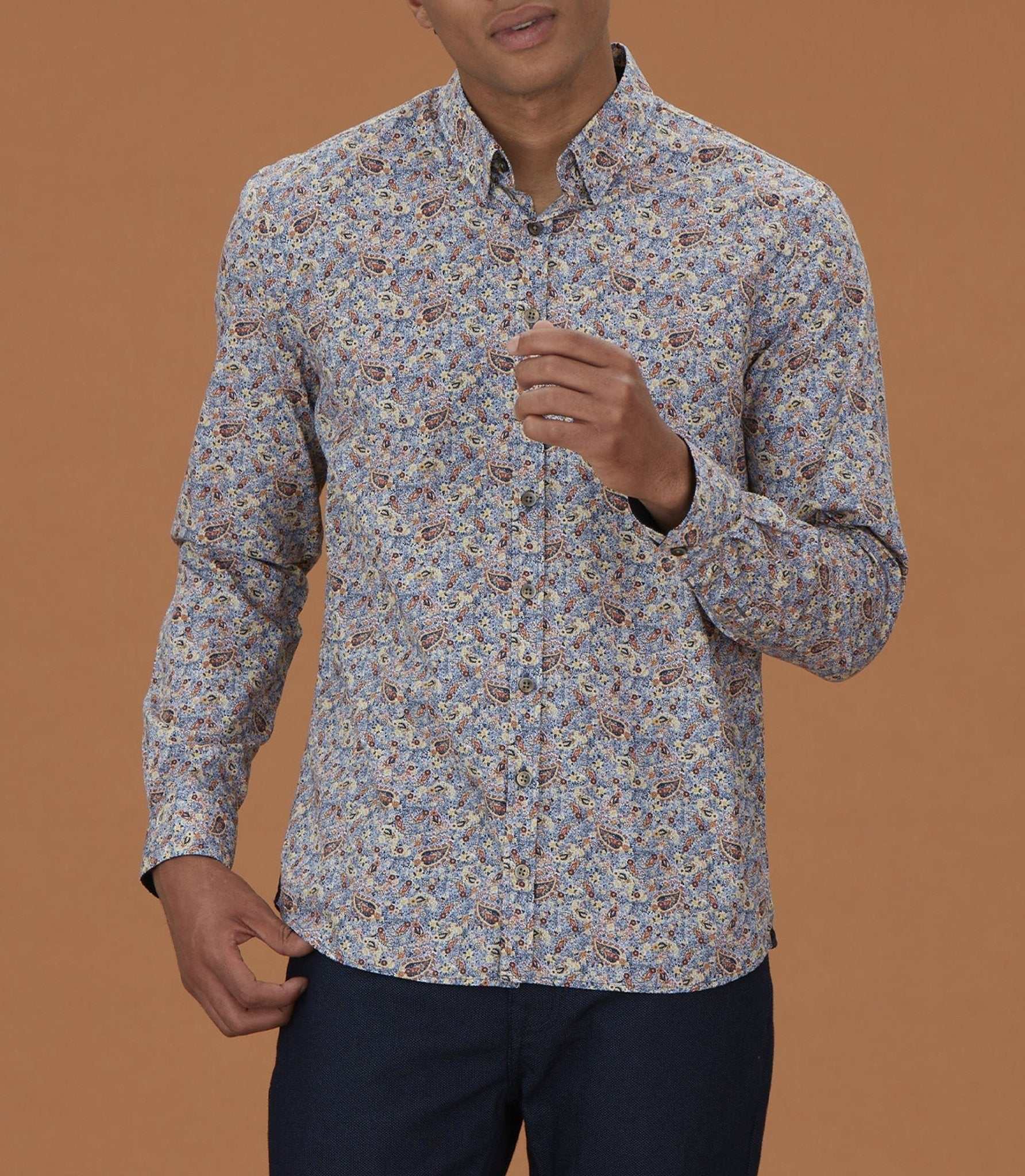 Chemise casual à imprimé marine "Malo" - IZAC