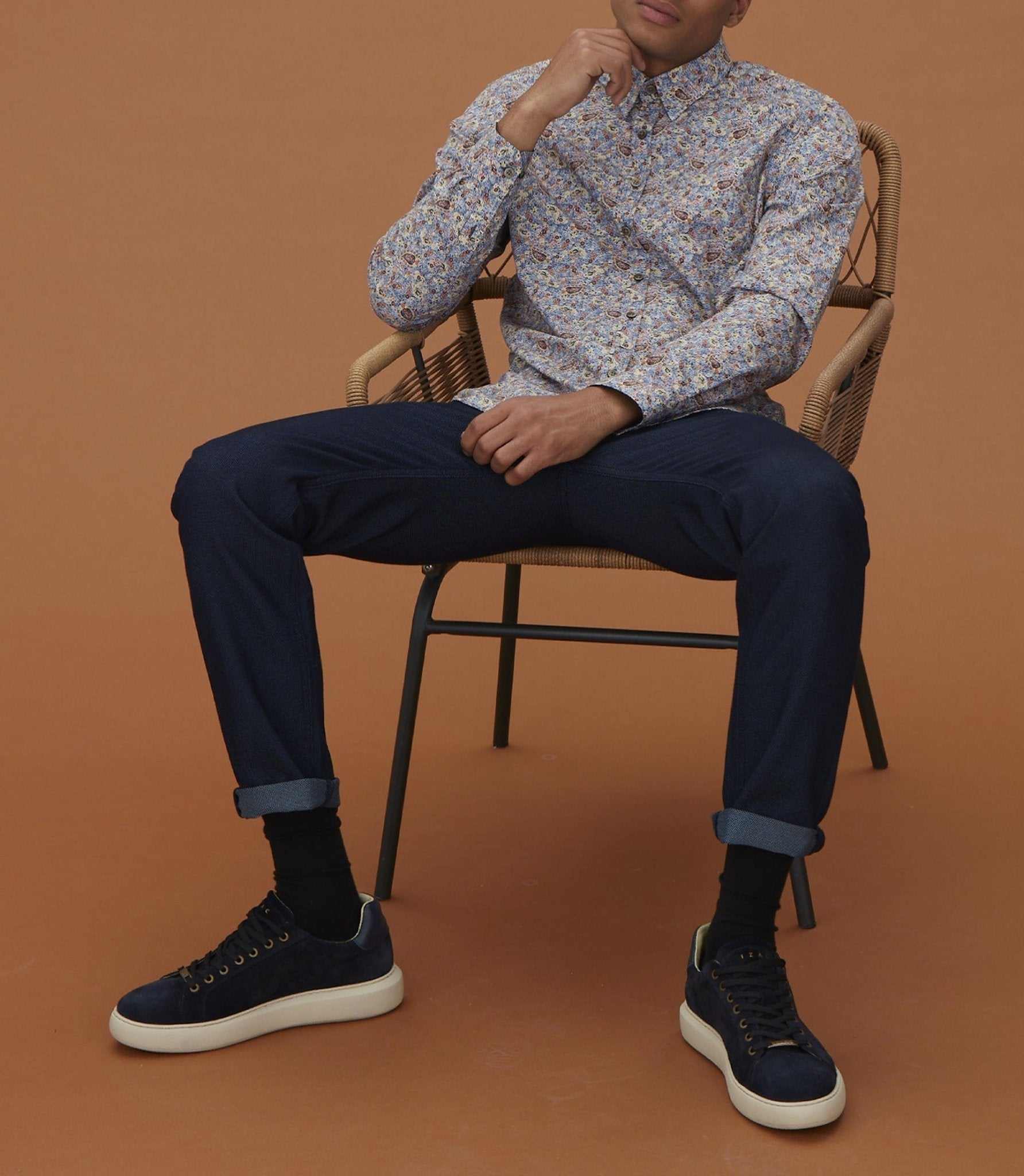 Chemise casual à imprimé marine "Malo" - IZAC