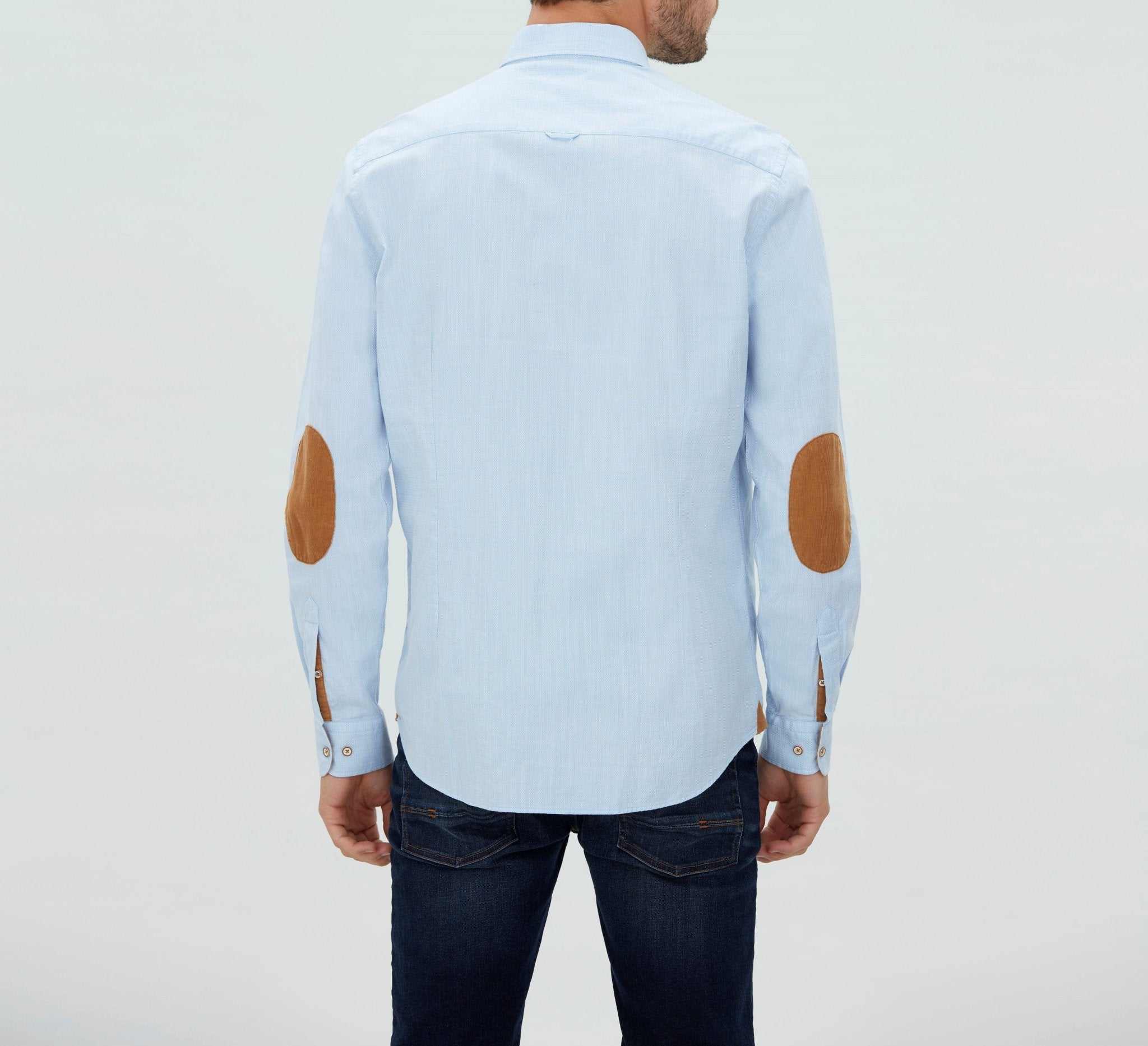 Chemise casual bleu ciel en coton lavé "Marilou" - IZAC