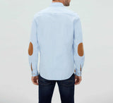 Chemise casual bleu ciel en coton lavé "Marilou" - IZAC