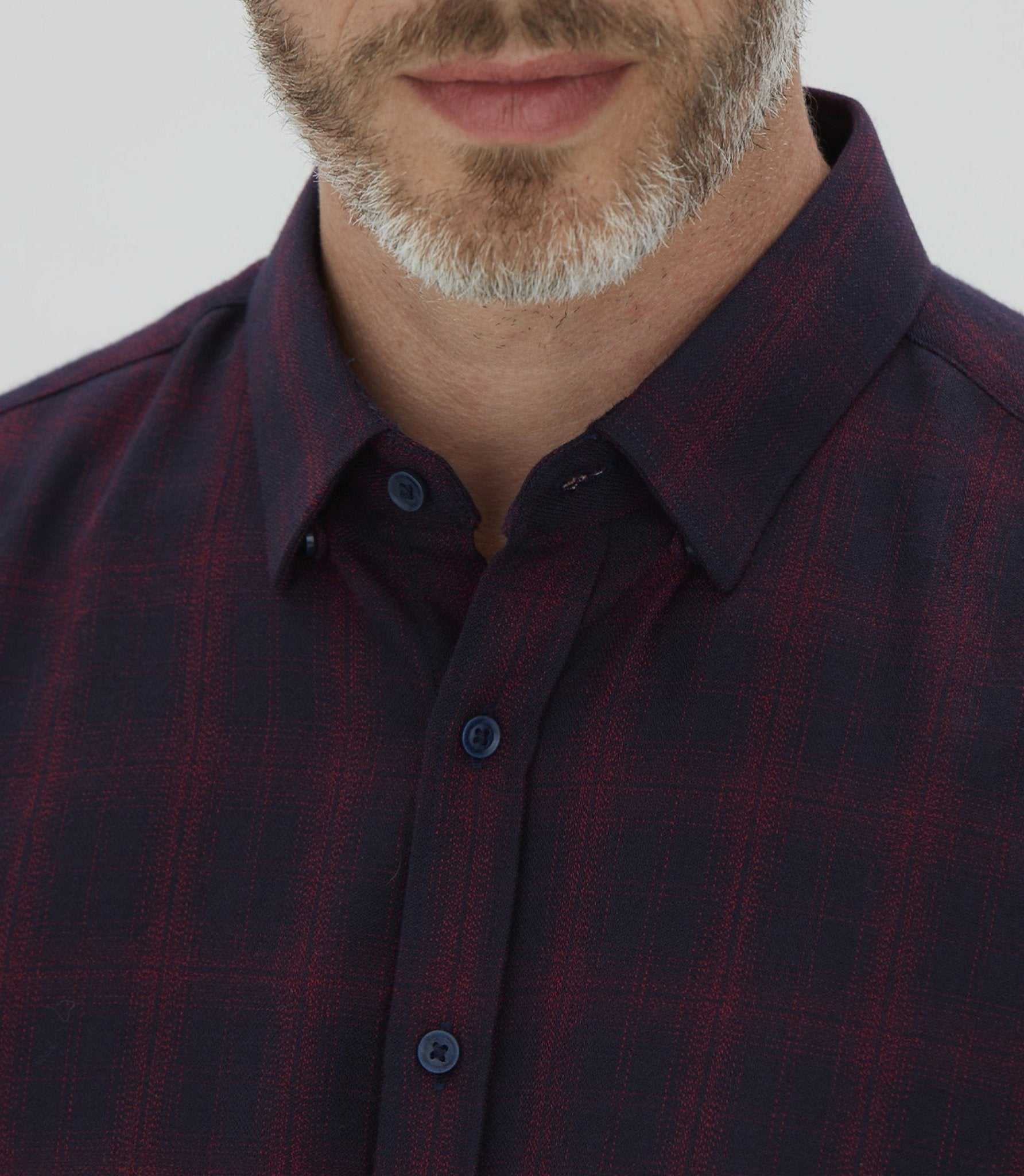 Chemise casual à carreaux rouge "Masis" - IZAC