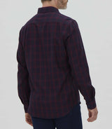 Chemise casual à carreaux rouge "Masis" - IZAC