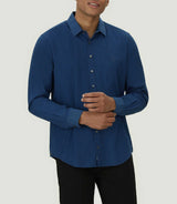 Chemise casual marine délavé "Mayda" - IZAC