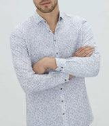 Chemise casual à imprimé bleu ciel "Mignon" - IZAC