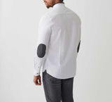 Chemise casual blanc - gris "Abel" - IZAC