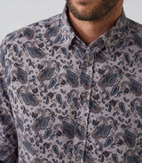 Chemise casual imprimée beige "Alan" - IZAC
