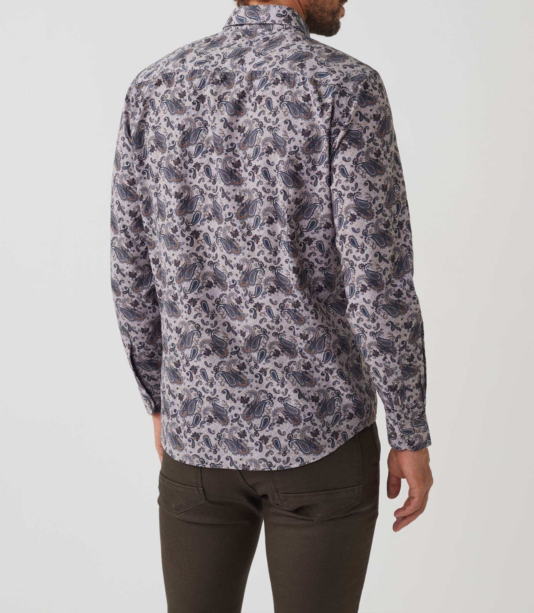 Chemise casual imprimée beige "Alan" - IZAC