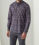 Chemise casual imprimée grise "Alan" - IZAC