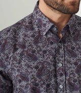 Chemise casual imprimée grise "Alan" - IZAC