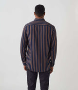 Chemise casual marine - camel "Amore" - IZAC